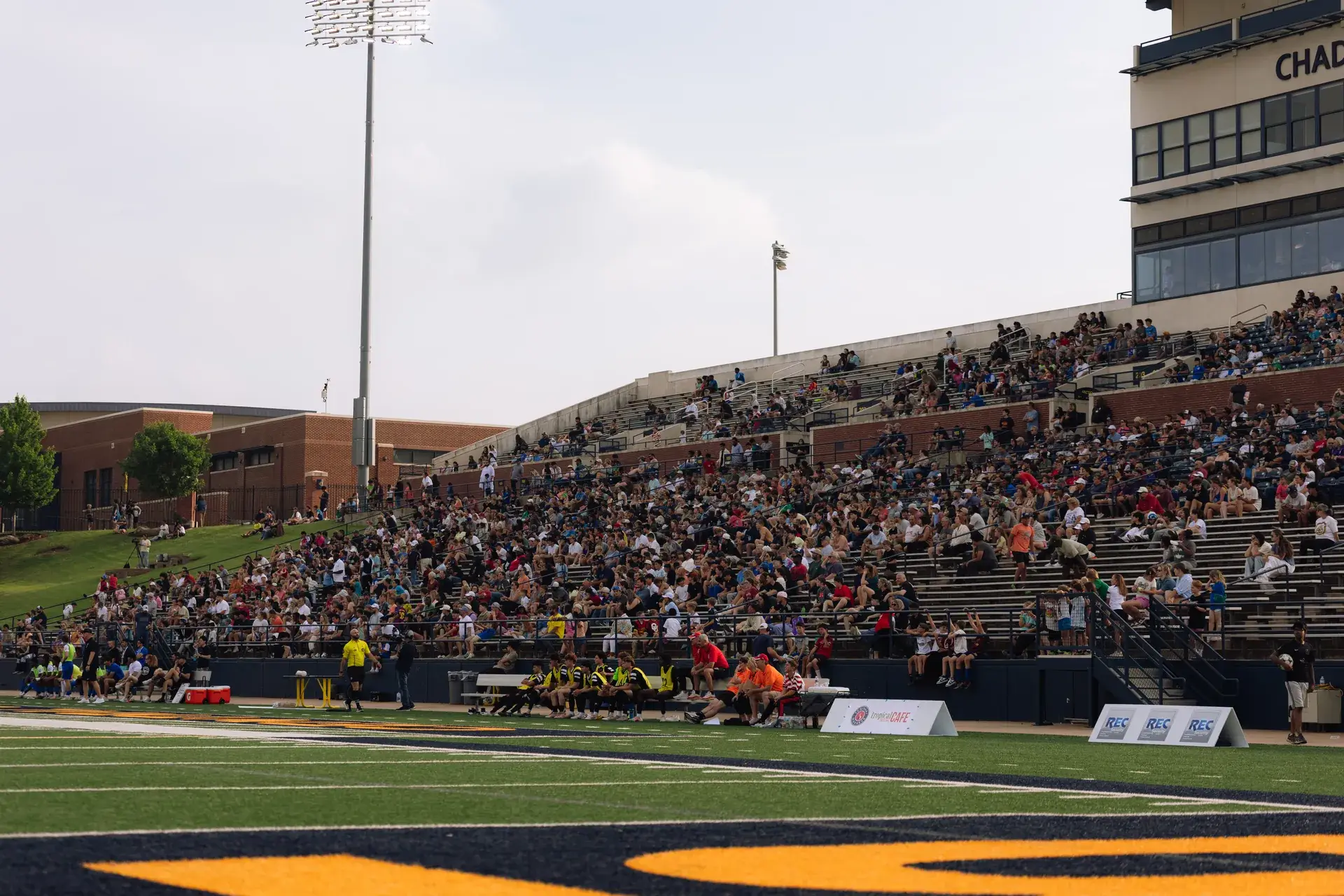 Supporters packed into the stands at an Oklahoma United home match