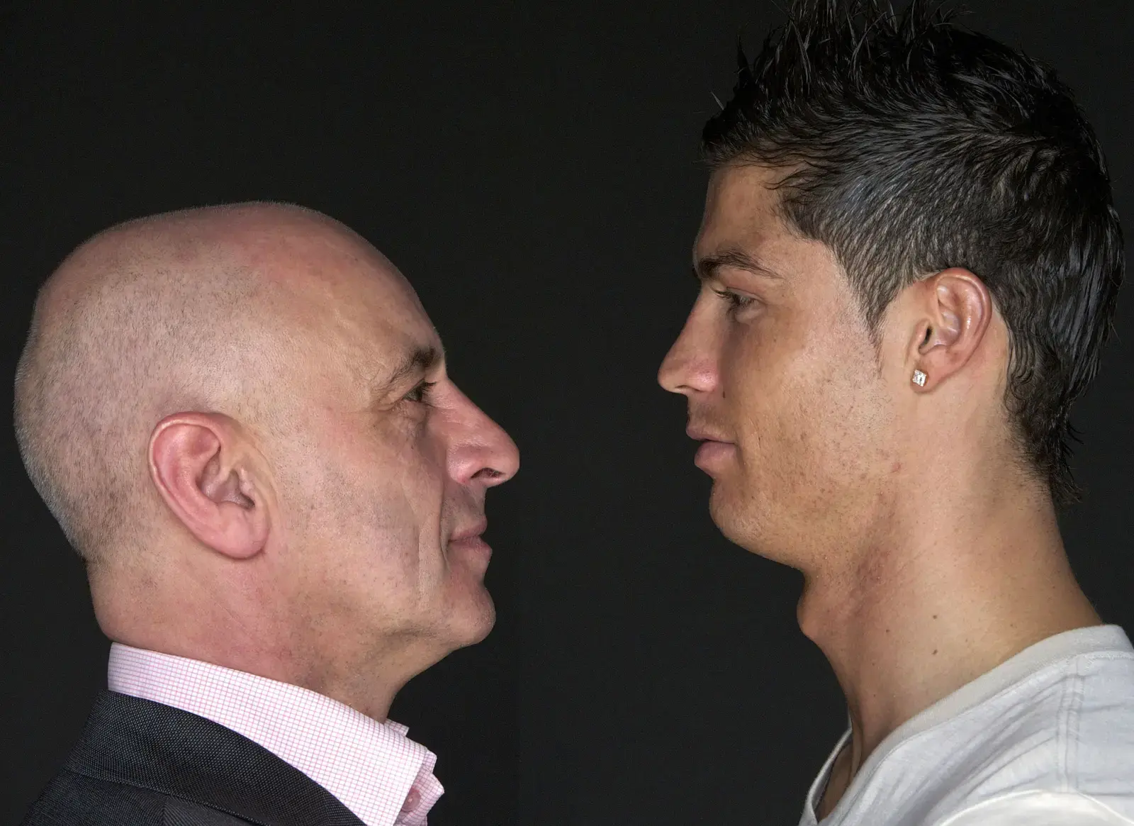 Robert Beasley face to face with Cristiano Ronaldo
