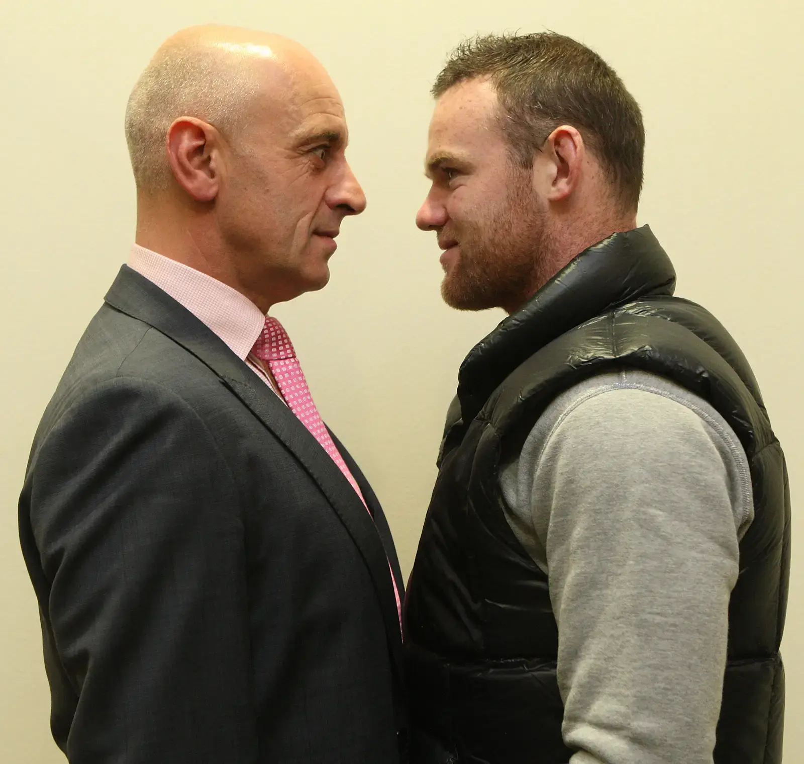 Robert Beasley with Wayne Rooney