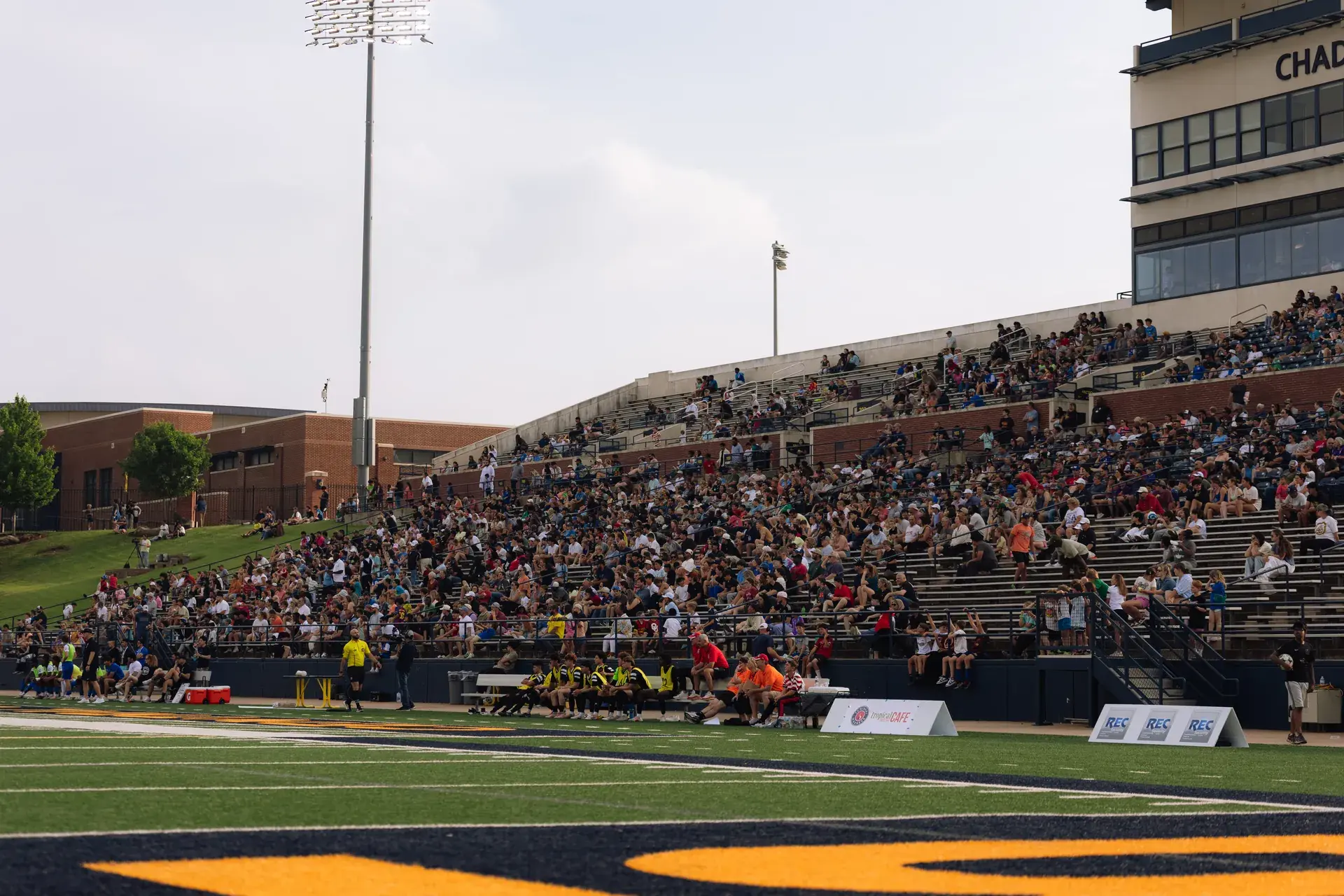 Supporters packed into the stands at an Oklahoma United home match
